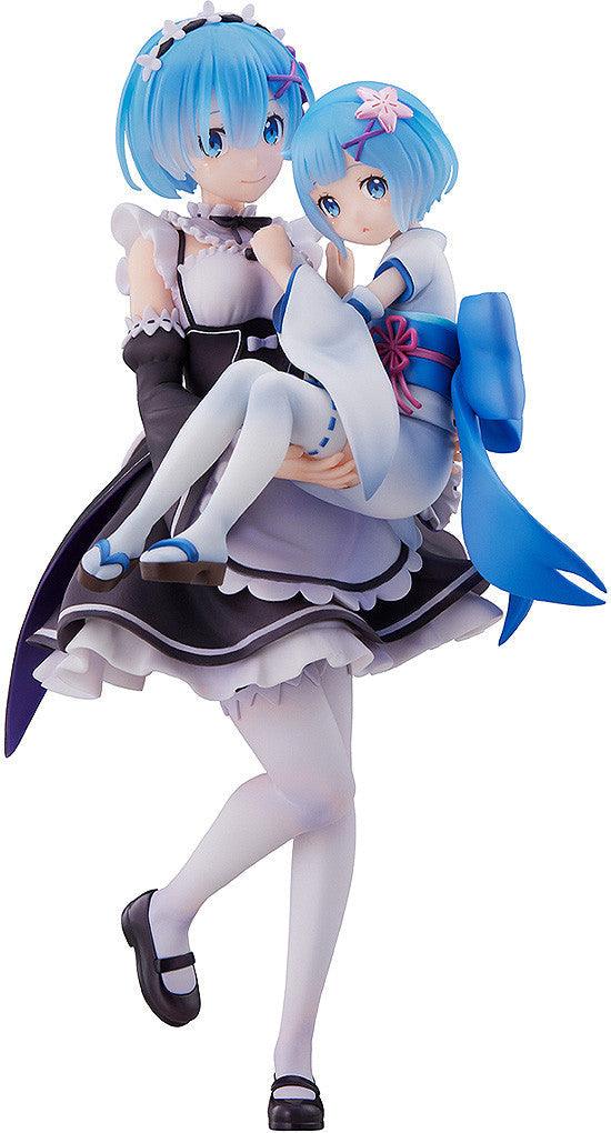 VR-105524 Re:ZERO Starting Life in Another World Figure Rem & Childhood Rem 1/7 Scale - Good Smile Company - Titan Pop Culture