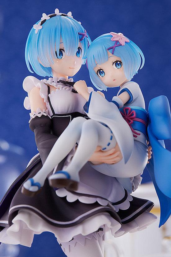 VR-105524 Re:ZERO Starting Life in Another World Figure Rem & Childhood Rem 1/7 Scale - Good Smile Company - Titan Pop Culture