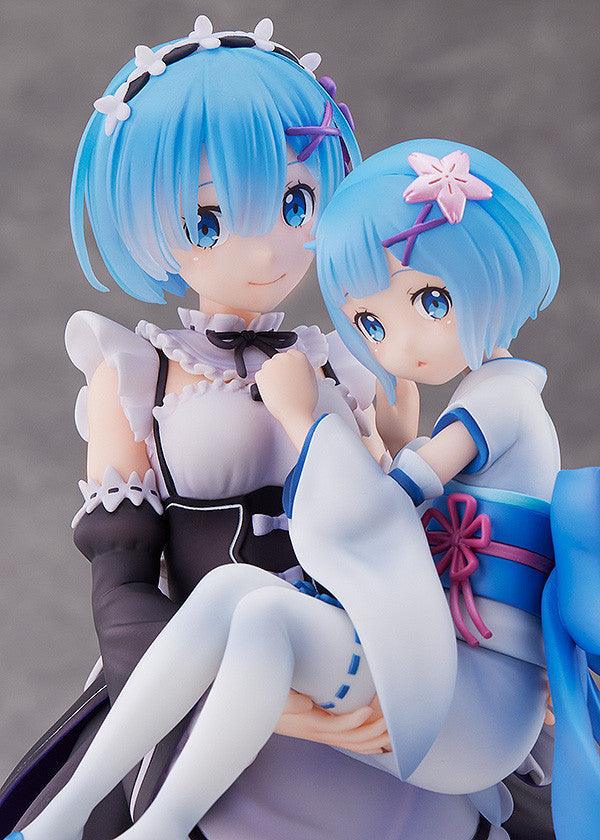 VR-105524 Re:ZERO Starting Life in Another World Figure Rem & Childhood Rem 1/7 Scale - Good Smile Company - Titan Pop Culture