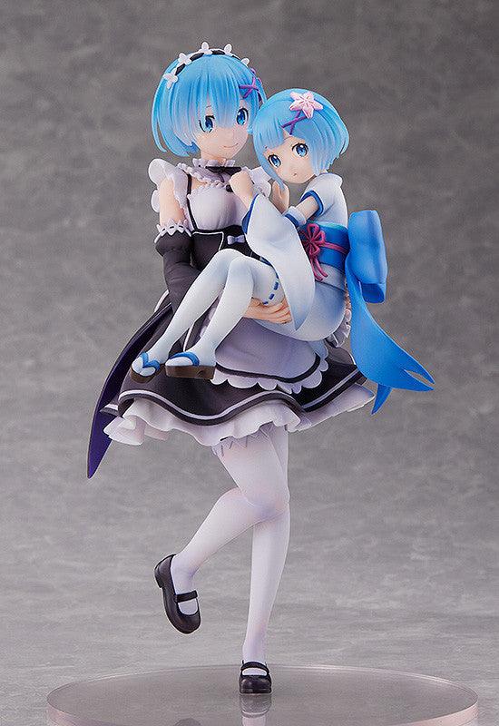 VR-105524 Re:ZERO Starting Life in Another World Figure Rem & Childhood Rem 1/7 Scale - Good Smile Company - Titan Pop Culture