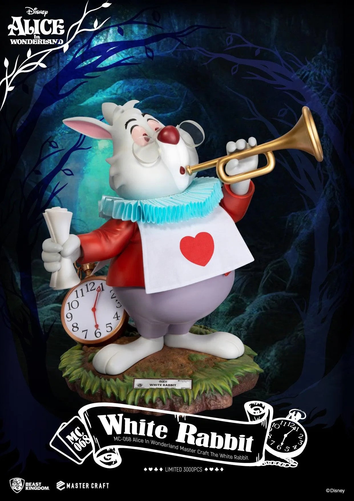 VR-105880 Beast Kingdom Master Craft Alice In Wonderland the White Rabbit - Beast Kingdom - Titan Pop Culture