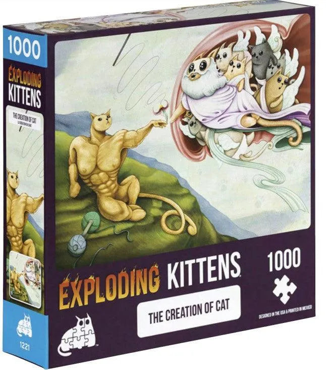VR-106227 Exploding Kittens Puzzle The Creation of Cat 1,000 pieces - Exploding Kittens - Titan Pop Culture