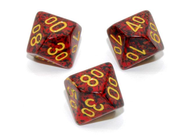 VR-110570 Chessex Tens 10 Dice Speckled Polyhedral Mercury Tens 10 - Chessex - Titan Pop Culture