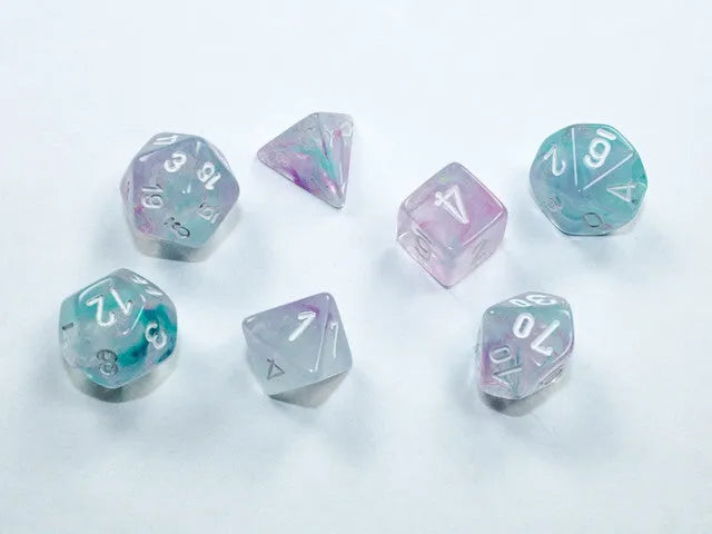 VR-111452 Chessex D7-Die Set Nebula Mini-Polyhedral Wisteria/white - Chessex - Titan Pop Culture