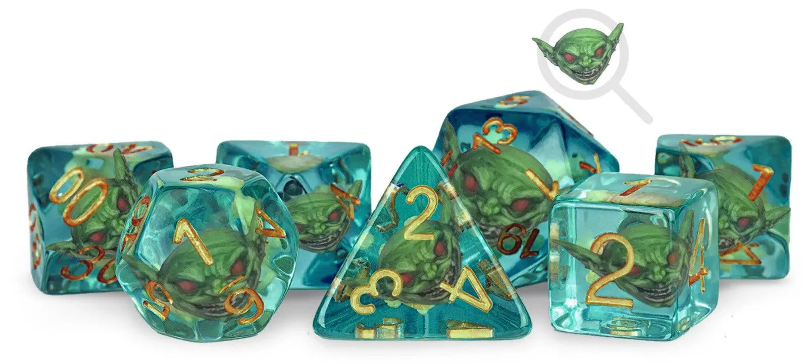 VR-111927 MDG Pathfinder Goblin Inclusion Dice Set - FanRoll by Metallic Dice Games - Titan Pop Culture