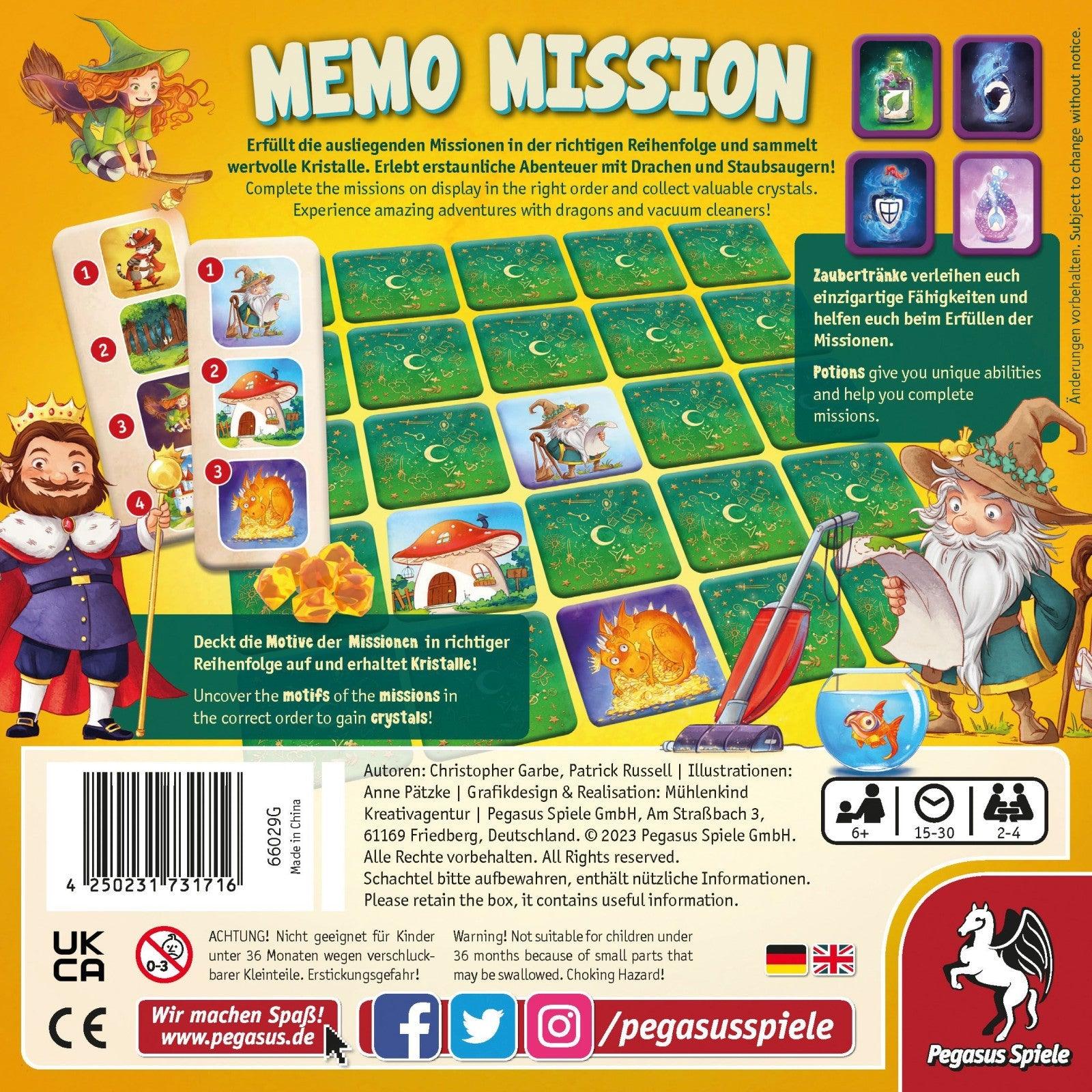 VR-112518 Memo Mission - Pegasus Spiele - Titan Pop Culture