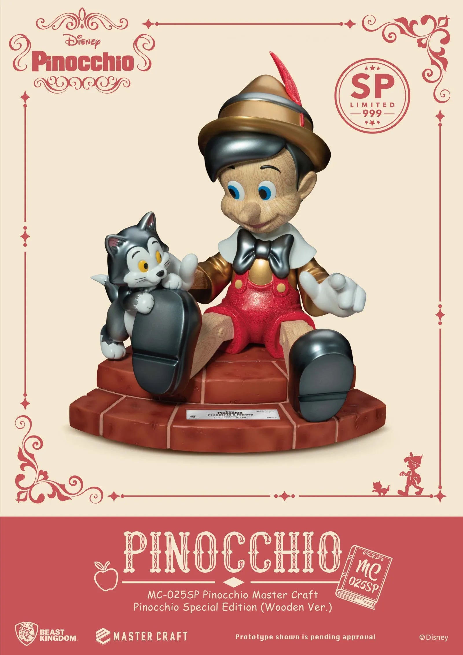 VR-113879 Beast Kingdom Master Craft Pinocchio Special Edition (Wooden Version) - Beast Kingdom - Titan Pop Culture