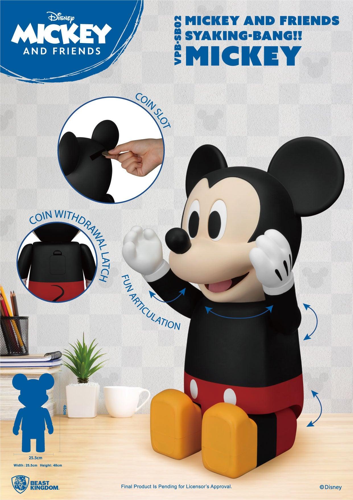 VR-114099 Beast Kingdom Piggy Bank Vinyl Large Mickey and Friends SYAKING-BANG!! Mickey Mouse - Beast Kingdom - Titan Pop Culture