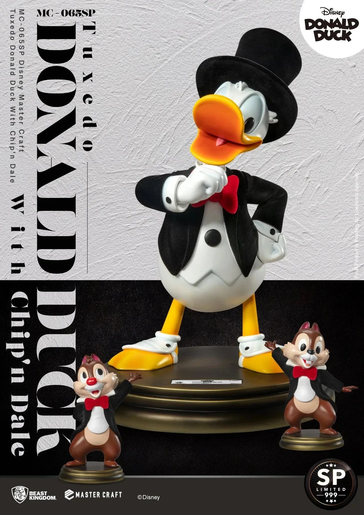 VR-114956 Beast Kingdom Master Craft Tuxedo Donald Duck with Chip'n Dale - Beast Kingdom - Titan Pop Culture