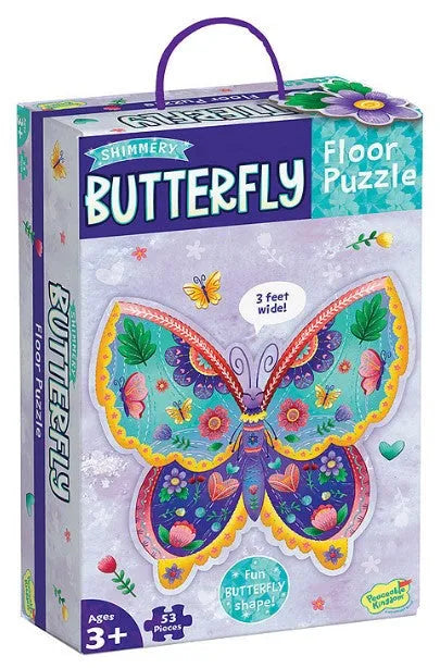 VR-115398 Floor Puzzle Butterfly 53 Pieces - Peaceable Kingdom - Titan Pop Culture