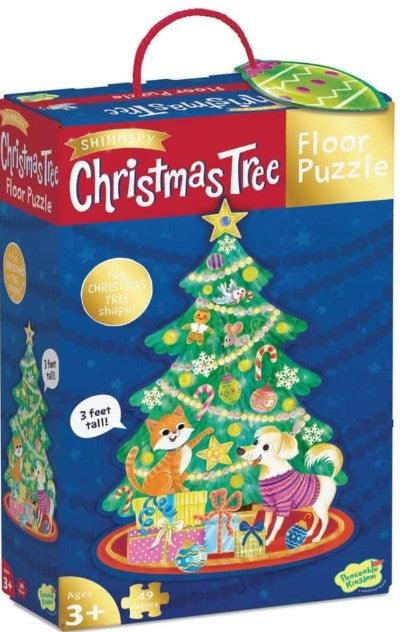 VR-115401 Floor Puzzle Christmas Tree 49 Pieces - Peaceable Kingdom - Titan Pop Culture