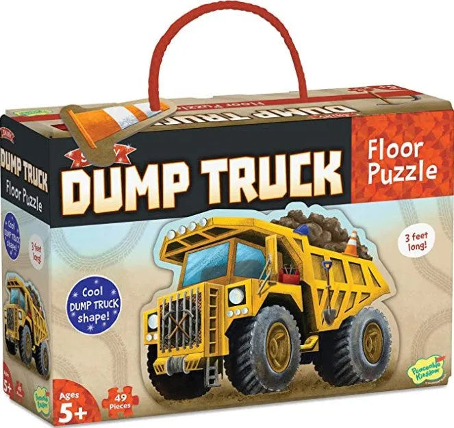 VR-115405 Floor Puzzle Dump Truck 49 Pieces - Peaceable Kingdom - Titan Pop Culture