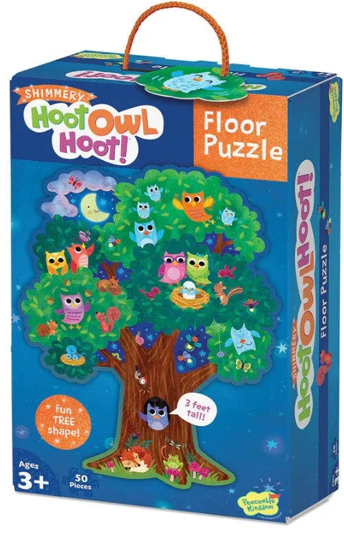 VR-115409 Floor Puzzle Hoot Owl Hoot 50 Pieces - Peaceable Kingdom - Titan Pop Culture