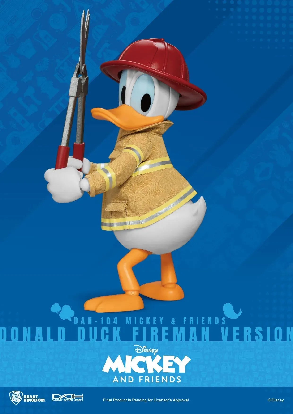 VR-115477 Beast Kingdom Dynamic Action Heroes Mickey & Friends Donald Duck Fireman Version - Beast Kingdom - Titan Pop Culture