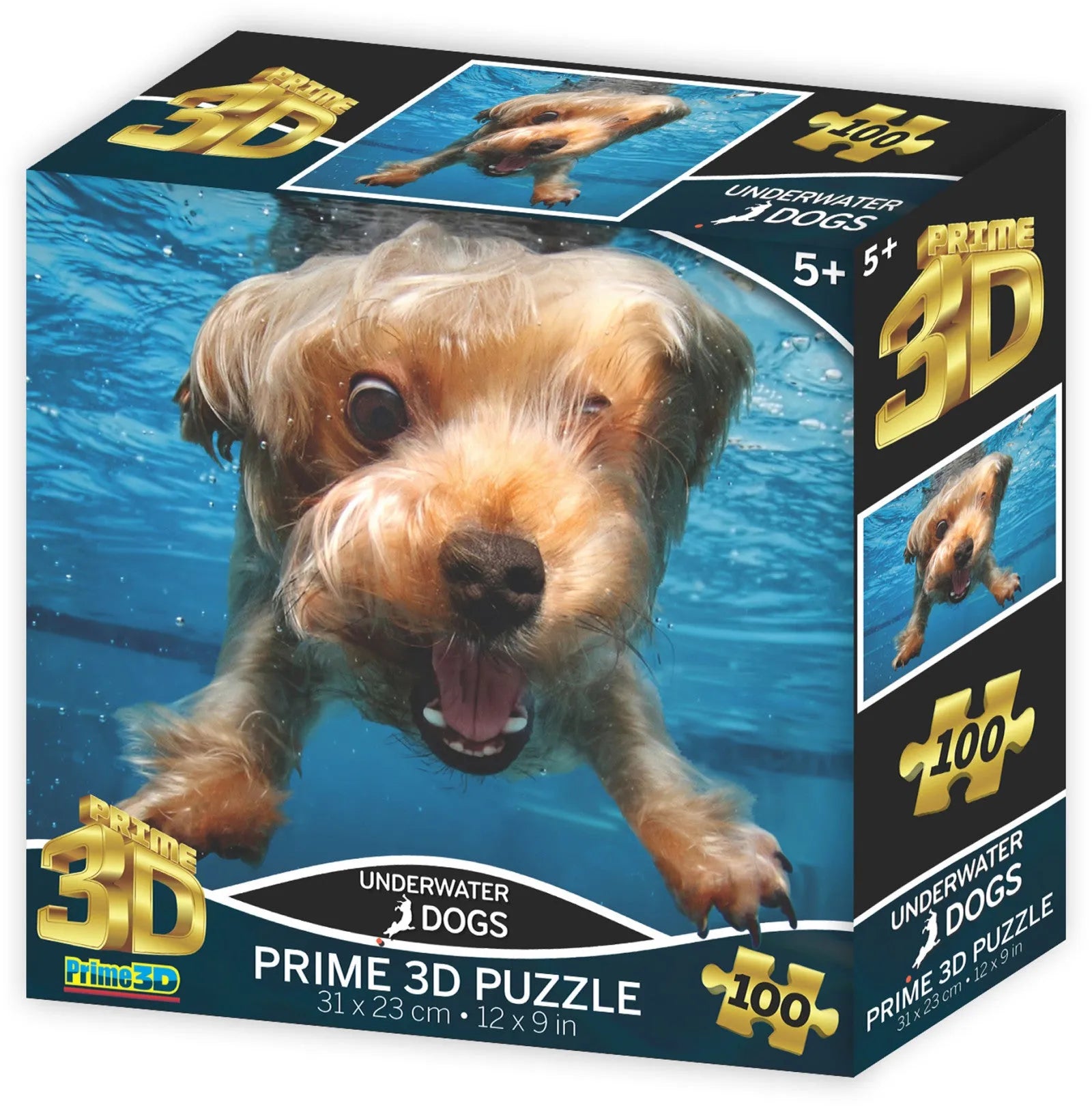 VR-115993 Prime3D Under Water Dogs Brady - 100 Piece 3D Puzzle - Prime3D - Titan Pop Culture