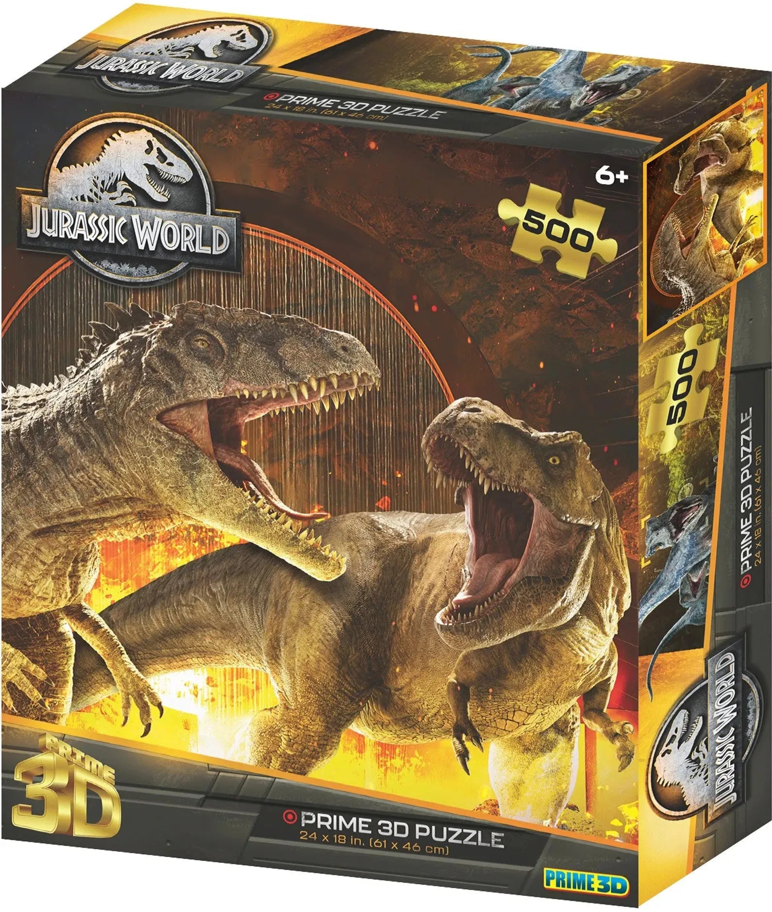 VR-116006 Prime3D Jurassic World T.Rex vs Giganotosaurs - 500 Piece 3D Puzzle - Prime3D - Titan Pop Culture