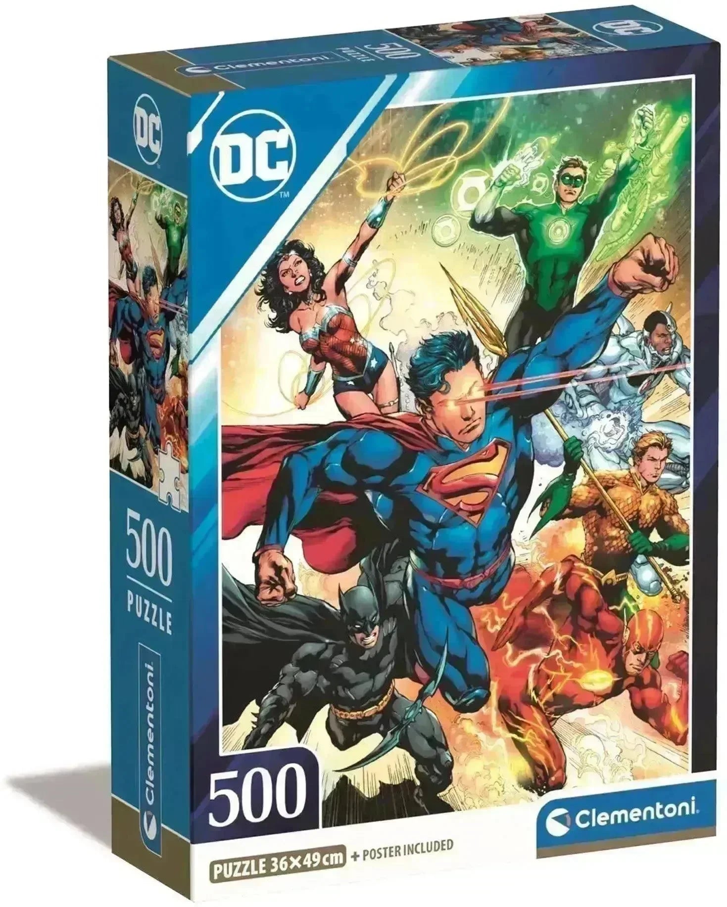VR-117476 Clementoni Puzzle HQC DC Comics Compact Box 500 Piece Puzzle #1 - Clementoni - Titan Pop Culture