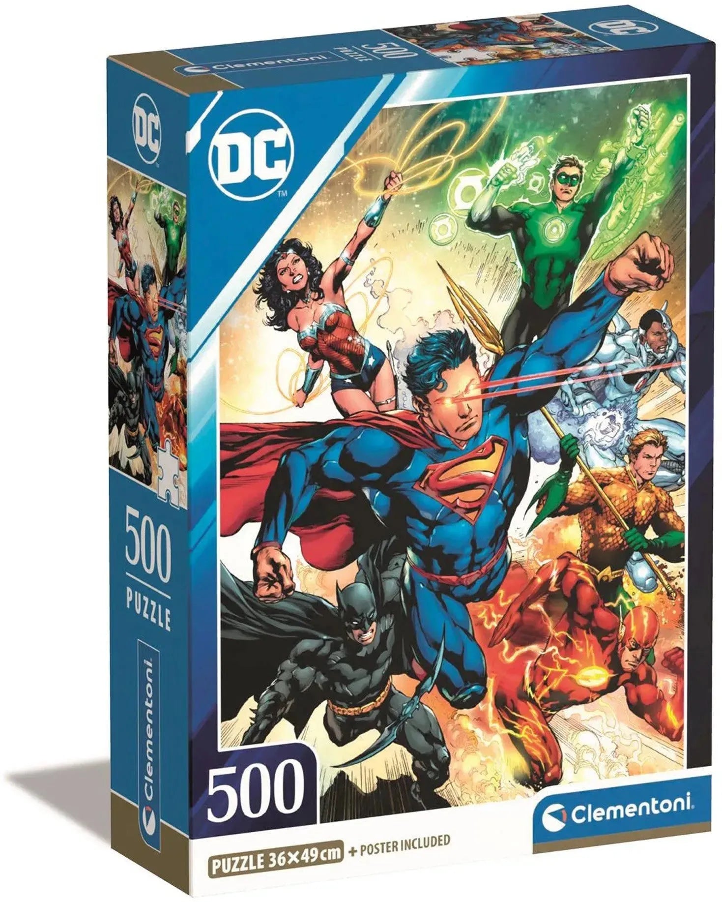 VR-117476 Clementoni Puzzle HQC DC Comics Compact Box 500 Piece Puzzle #1 - Clementoni - Titan Pop Culture