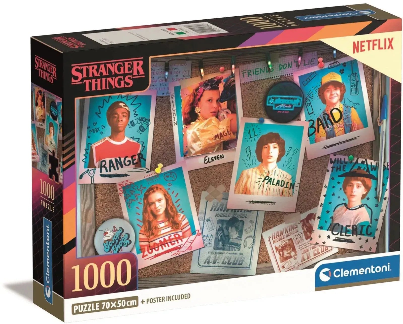 VR-117489 Clementoni Puzzle Stranger Things Compact 1000 Piece Puzzle - Clementoni - Titan Pop Culture