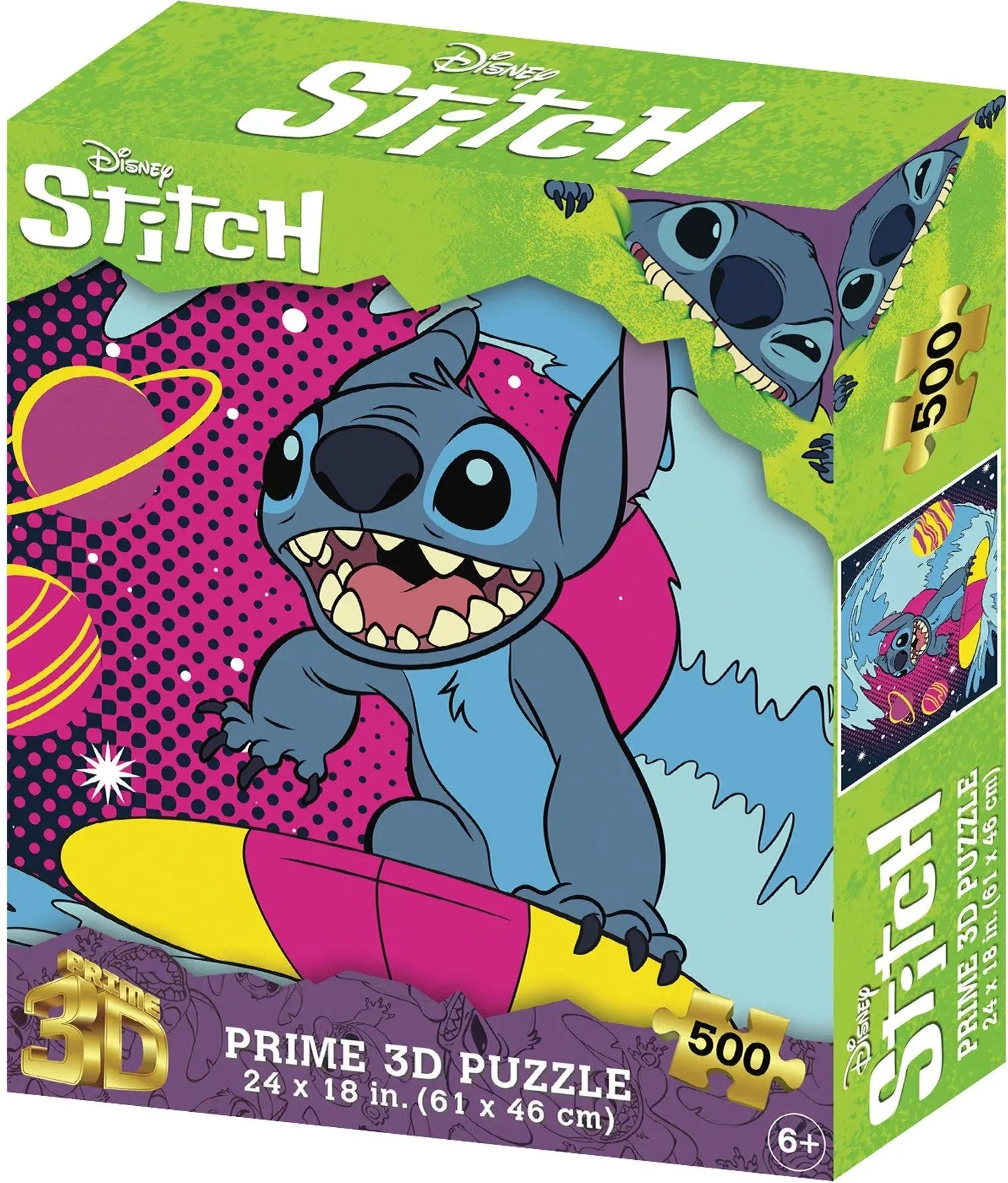 VR-117594 Prime 3D Disney Stitch - 500 Piece 3D Puzzle #1 - Prime3D - Titan Pop Culture