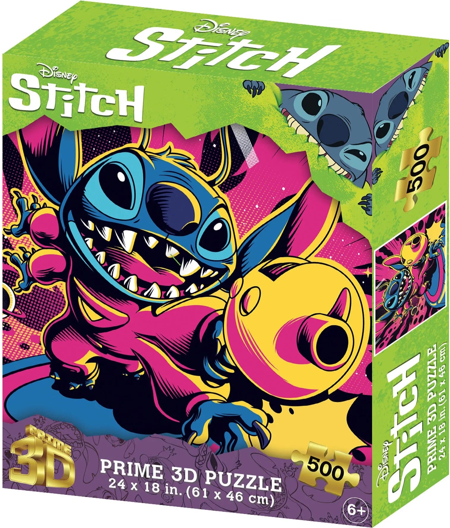 VR-117595 Prime 3D Disney Stitch - 500 Piece 3D Puzzle #2 - Prime3D - Titan Pop Culture