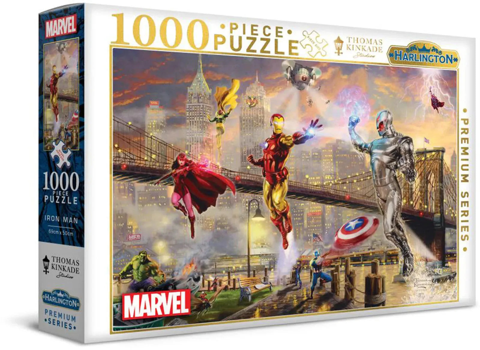 VR-118256 Harlington Thomas Kinkade PQ - Marvel - Iron Man 1000 Piece Puzzle - Harlington - Titan Pop Culture