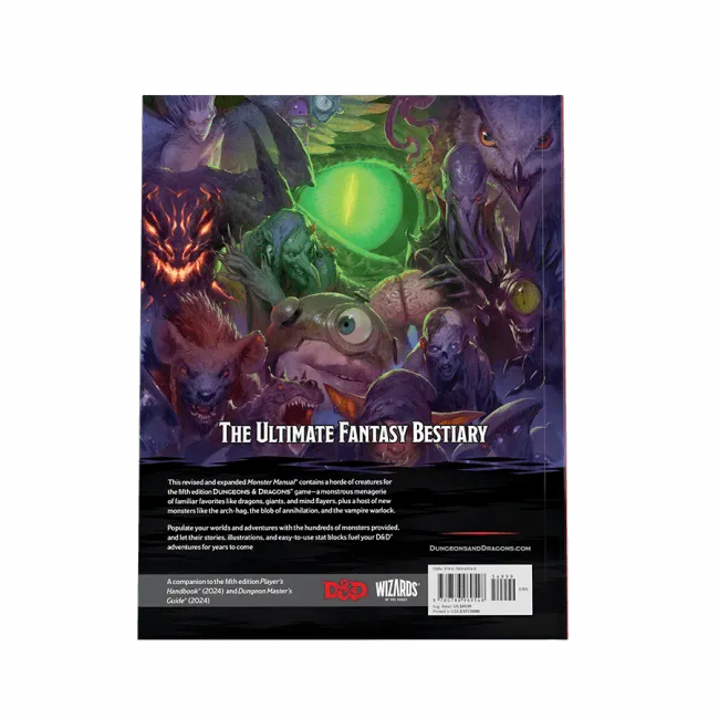 27644 D&D Dungeons & Dragons Monster Manual 2024 (Hard Cover) - Wizards of the Coast - Titan Pop Culture
