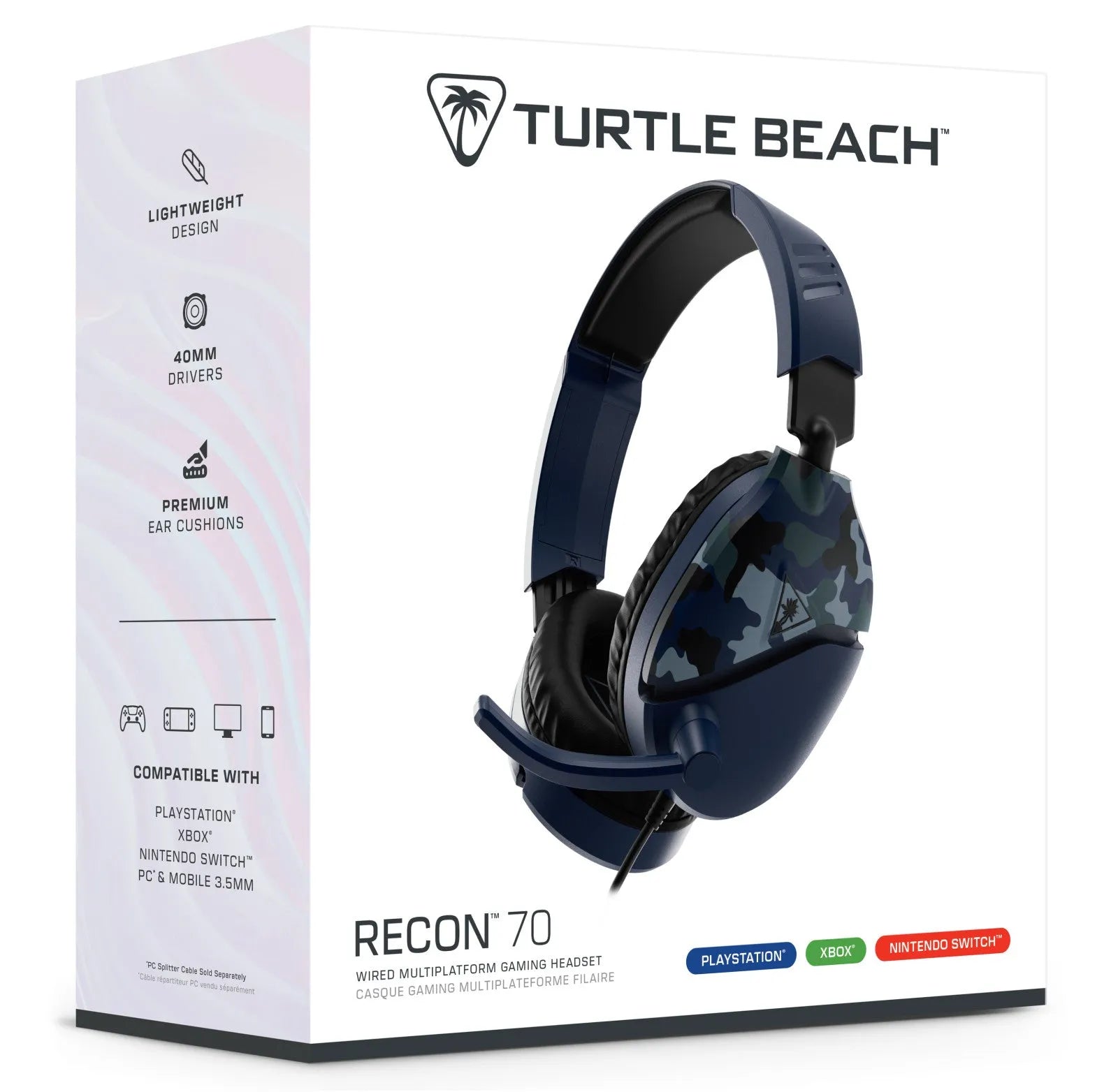 Multiplatform Turtle Beach Recon 70 Headset - Blue Camo