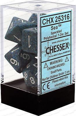VR-27055 Chessex D7-Die Set Speckled Polyhedral Sea 7-Die Set - Chessex - Titan Pop Culture