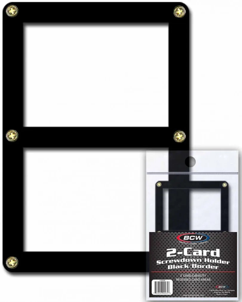 BCW Screwdown Holder Double Card Black Border