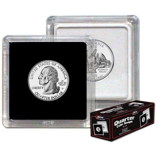 VR-39357 BCW Coin Snap Black Quarter (2" x 2") - BCW - Titan Pop Culture