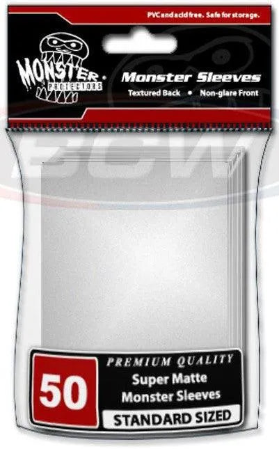 VR-39437 BCW Monster Deck Protectors Standard Matte White (50 Sleeves) - BCW - Titan Pop Culture