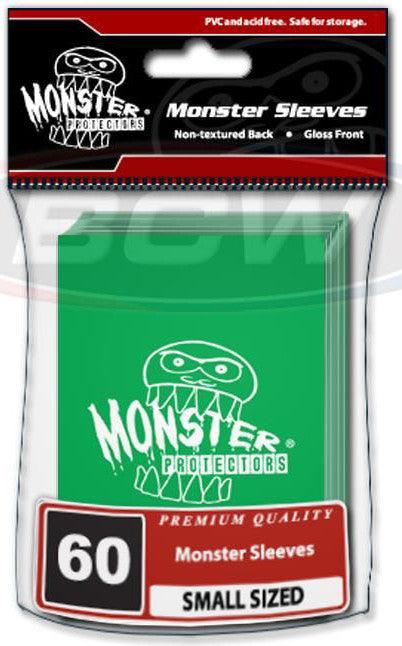 VR-39619 BCW Monster Deck Protectors Small Glossy Green (62mm x 91mm) (60 Sleeves Per Pack) LOGO - BCW - Titan Pop Culture