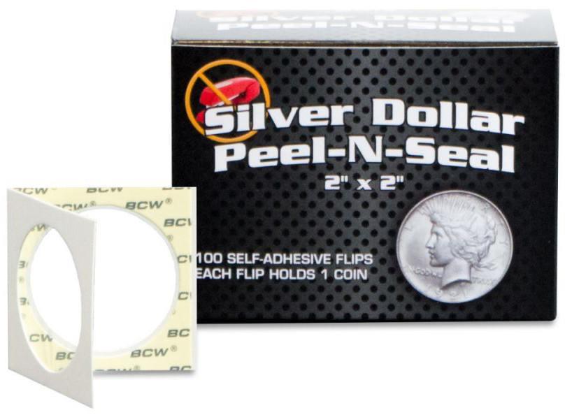 VR-49628 BCW Peel n Seal Paper Flips Adhesive Dollar (2" x 2") (100 Flips Per Box) - BCW - Titan Pop Culture