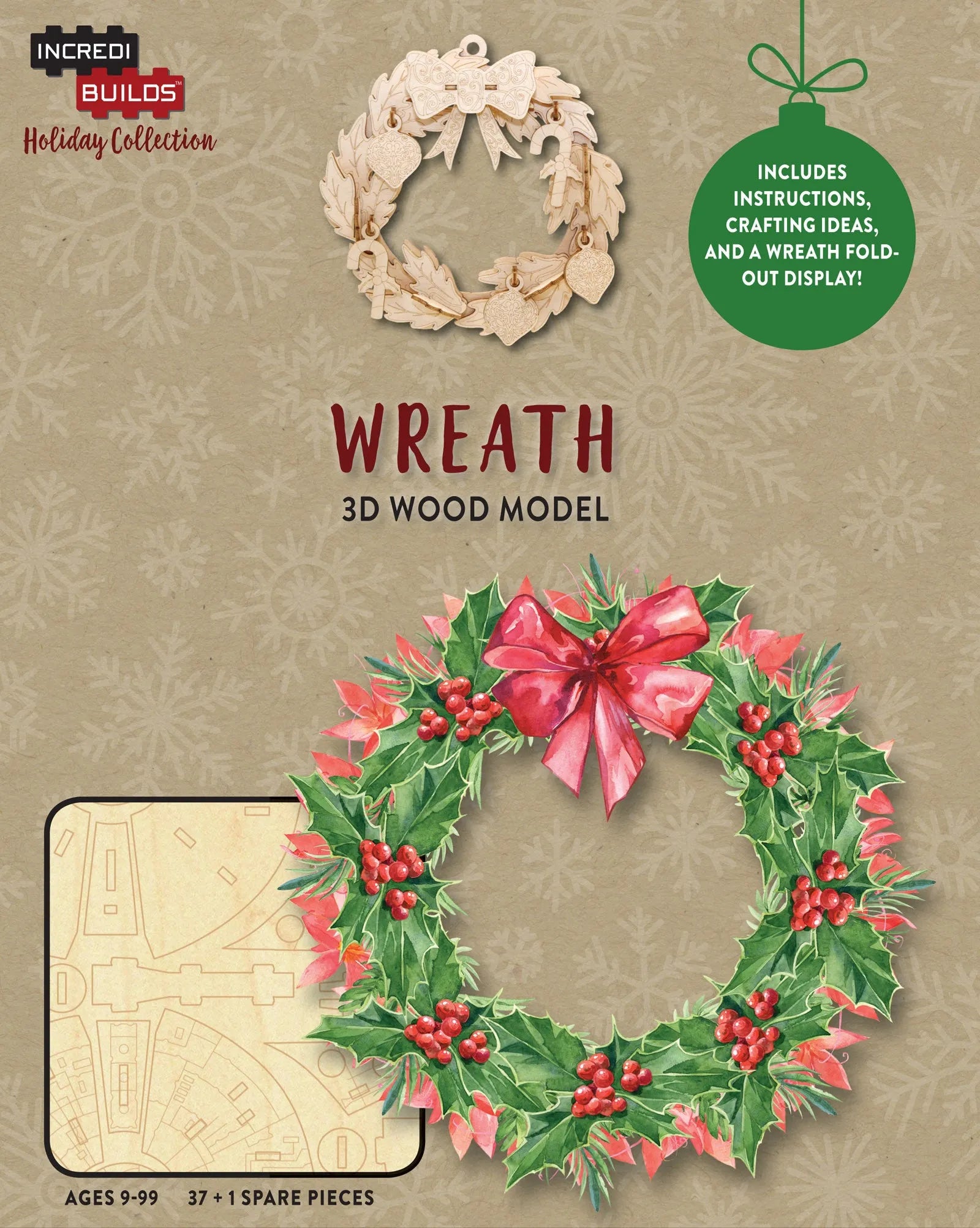 Incredibuilds Christmas Holiday Collection Wreath