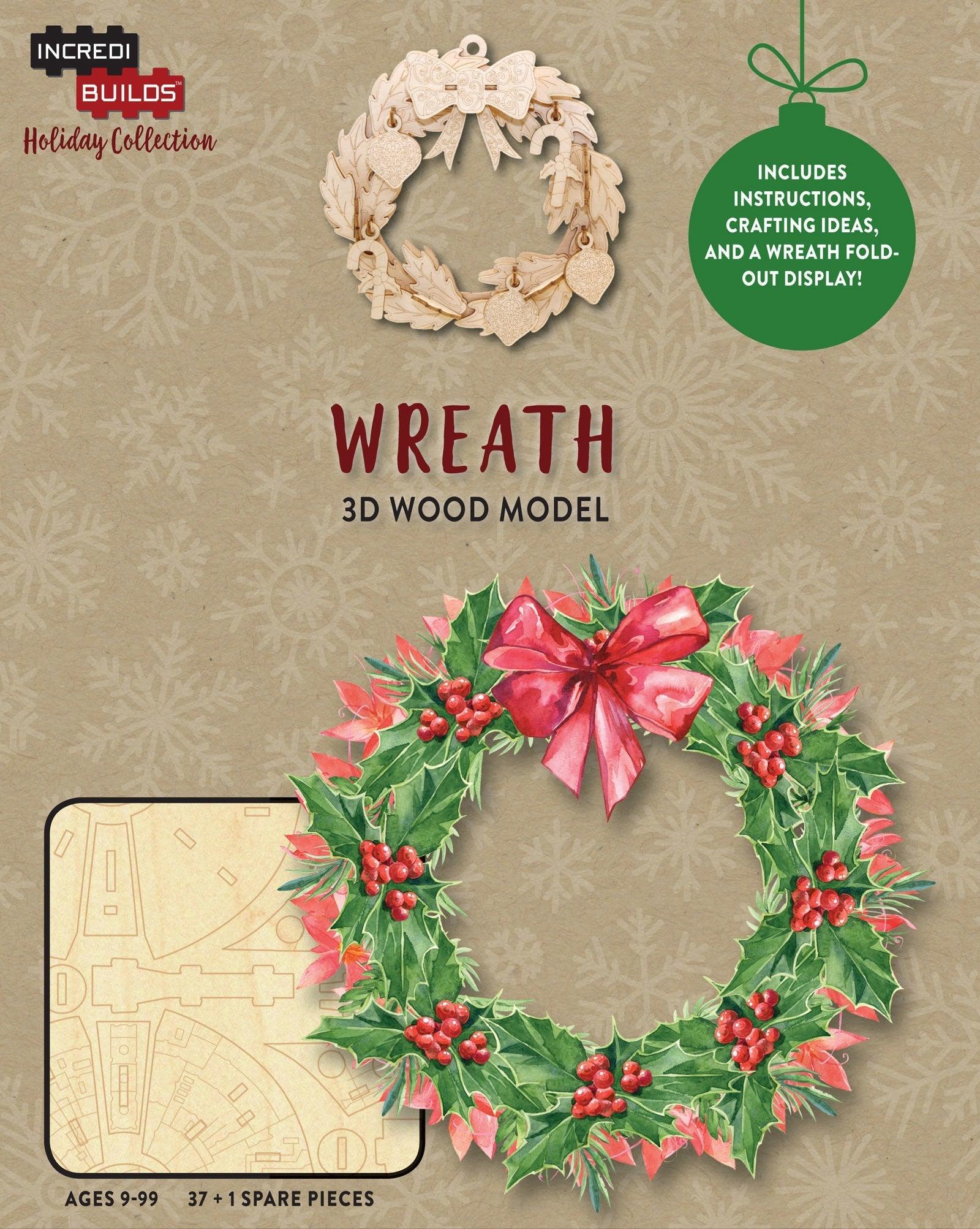 VR-49762 Incredibuilds Christmas Holiday Collection Wreath - Insight Editions - Titan Pop Culture
