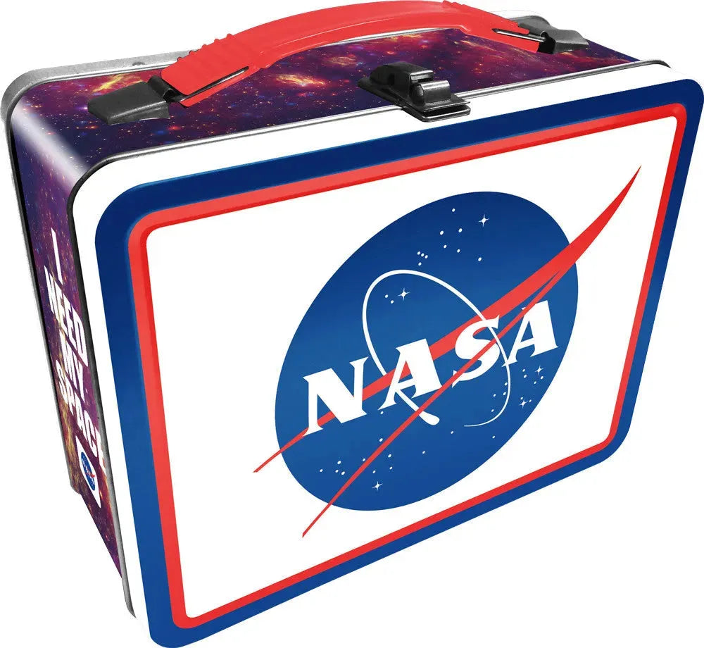 VR-52239 Tin Carry All Fun Lunch Box NASA Logo Large Generation 2 - Aquarius - Titan Pop Culture