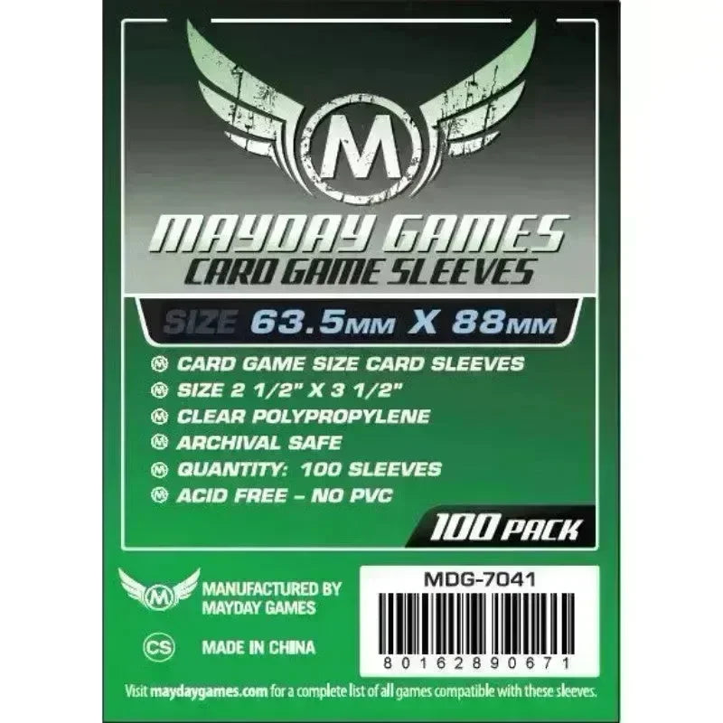 VR-53819 Mayday - Card Game Sleeves (Pack of 100) - 63.5 MM X 88 MM (Green) - Mayday - Titan Pop Culture