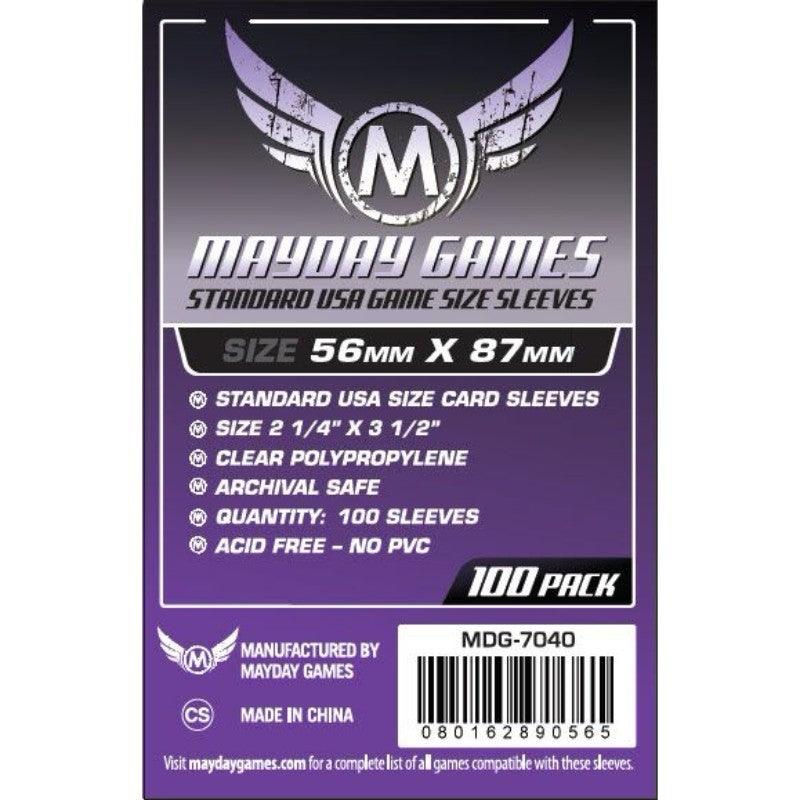 VR-53820 Mayday - Standard USA Game Size Sleeves (Pack of 100) - 56 MM X 87 MM (Purple) - Mayday - Titan Pop Culture