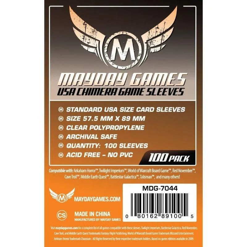 VR-53821 Mayday - USA Chimera Game Sleeves (Pack of 100) - 57.5 MM X 89 MM (Orange) - Mayday - Titan Pop Culture