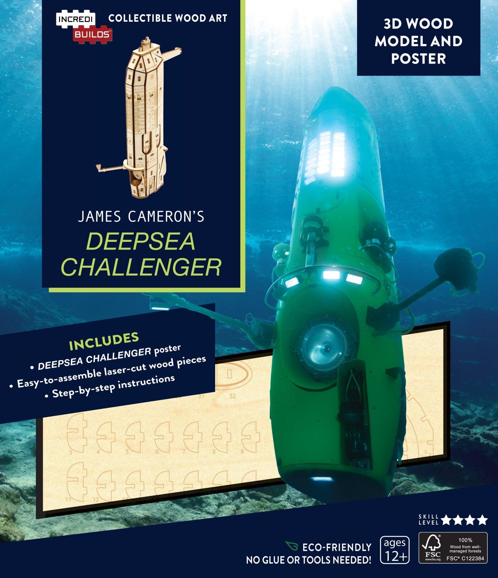 VR-56152 Incredibuilds James Cameron Deepsea Challenger 3D Wood Model and Poster - Insight Editions - Titan Pop Culture