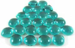 VR-64637 Gaming Stones Crystal Teal Glass Stones (Qty 40) in 5 1/2" Tube - Chessex - Titan Pop Culture