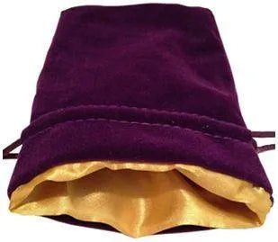 VR-68074 MDG Velvet Dice Bag with Gold Satin Lining - Purple - FanRoll by Metallic Dice Games - Titan Pop Culture