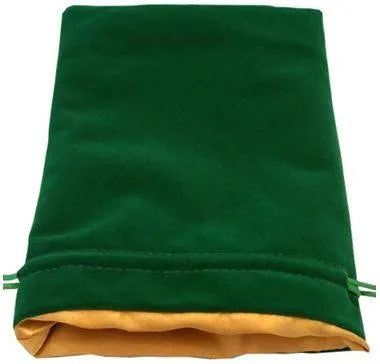 VR-68075 MDG Large Velvet Dice Bag with Gold Satin Lining - Green - FanRoll by Metallic Dice Games - Titan Pop Culture