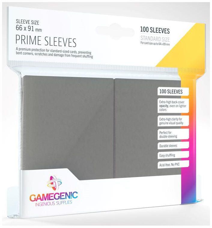VR-78585 Gamegenic Prime Card Sleeves Dark Gray (66mm x 91mm) (100 Sleeves Per Pack) - Gamegenic - Titan Pop Culture