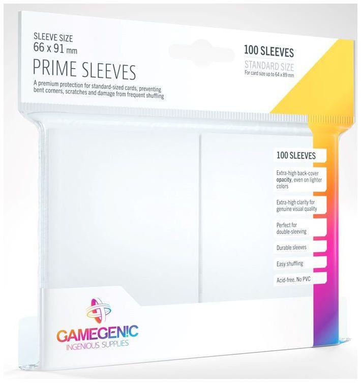 VR-78591 Gamegenic Prime Card Sleeves White (66mm x 91mm) (100 Sleeves Per Pack) - Gamegenic - Titan Pop Culture