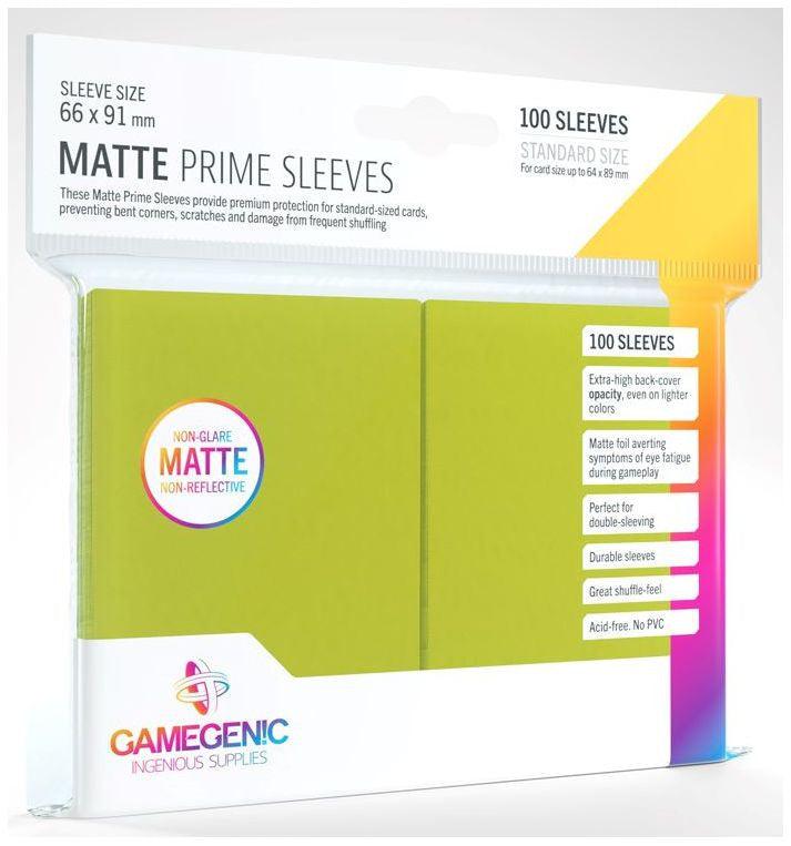 VR-78593 Gamegenic Matte Prime Card Sleeves Lime (66mm x 91mm) (100 Sleeves Per Pack) - Gamegenic - Titan Pop Culture