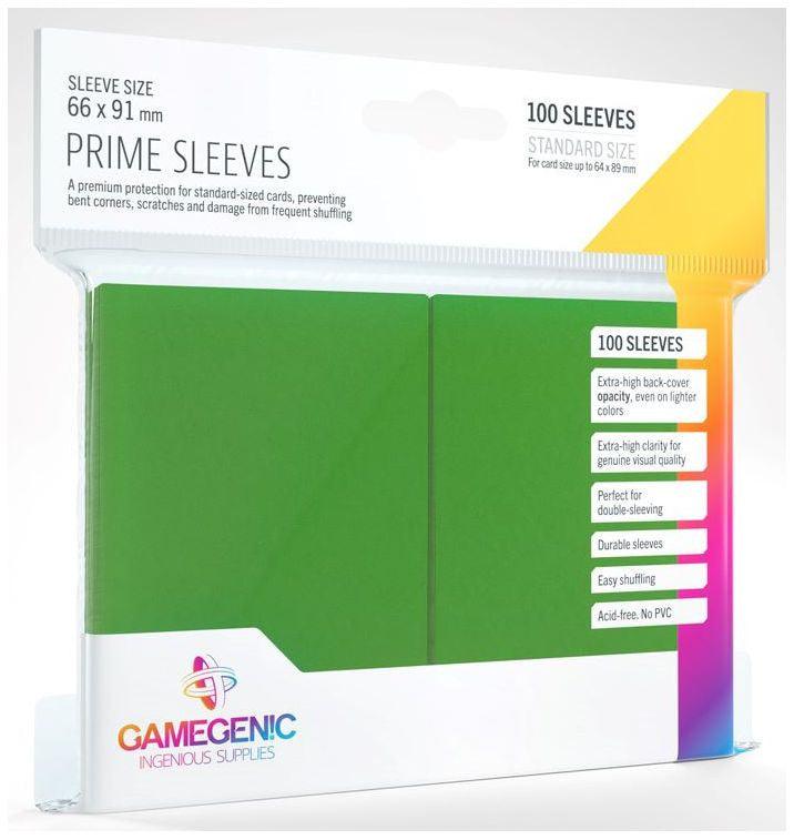 VR-78601 Gamegenic Prime Card Sleeves Green (66mm x 91mm) (100 Sleeves Per Pack) - Gamegenic - Titan Pop Culture