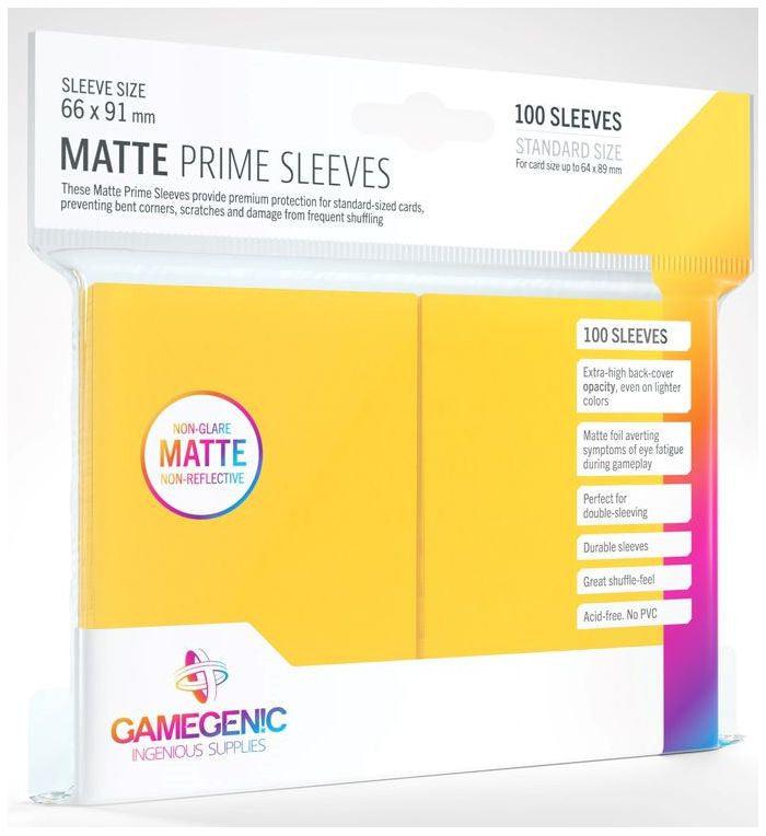 VR-78610 Gamegenic Matte Prime Card Sleeves Yellow (66mm x 91mm) (100 Sleeves Per Pack) - Gamegenic - Titan Pop Culture