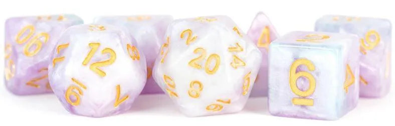 VR-81335 MDG Resin Lavender Dice Set 16mm Polyhedral - FanRoll by Metallic Dice Games - Titan Pop Culture